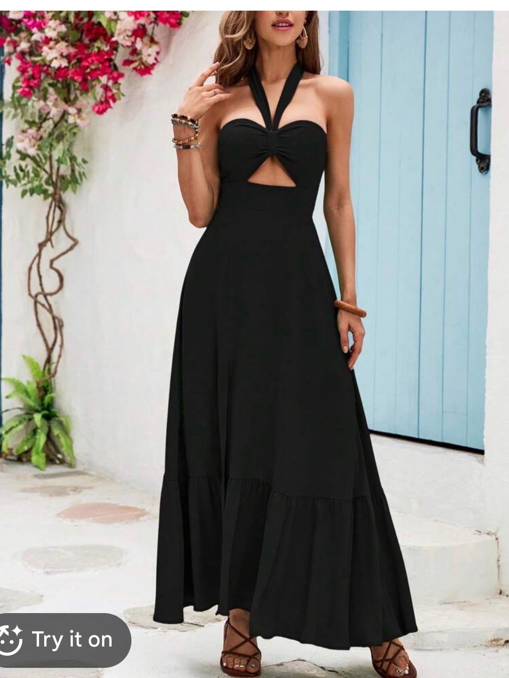 Black SHEIN halter dress size medium/6
New without tax